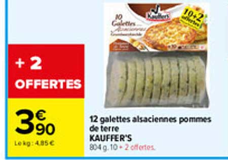 12 galettes alsaciennes pommes de terre KAUFFER'S