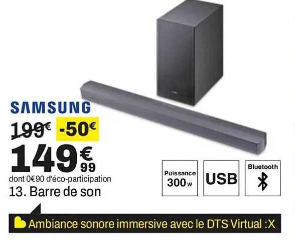 13. Barre de son