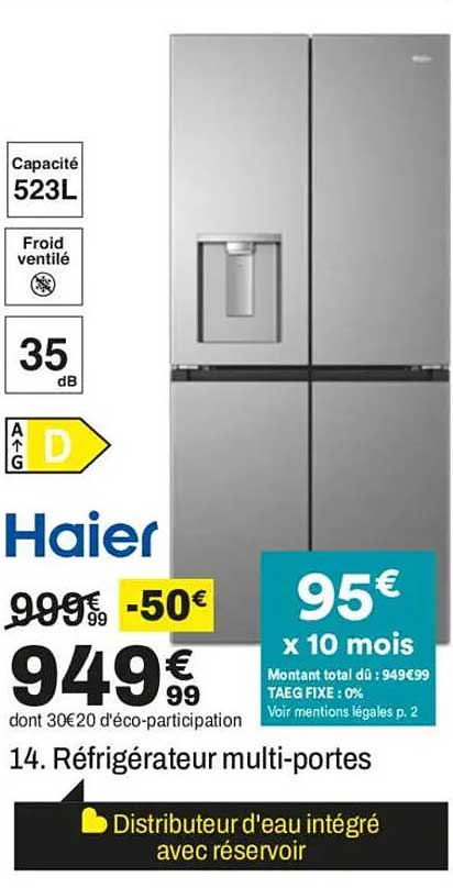 14. Réfrigérateur multi-portes