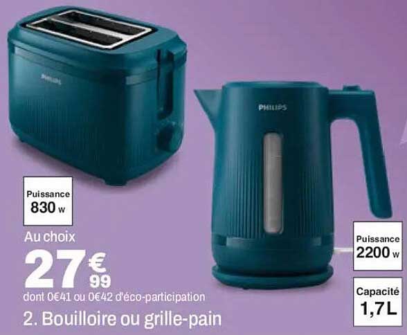 2. Bouilloire ou grille-pain
