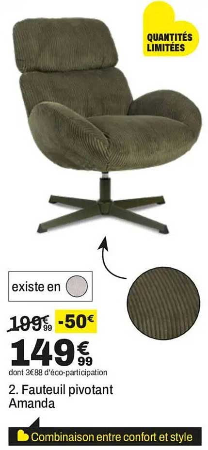 2. Fauteuil pivotant Amanda