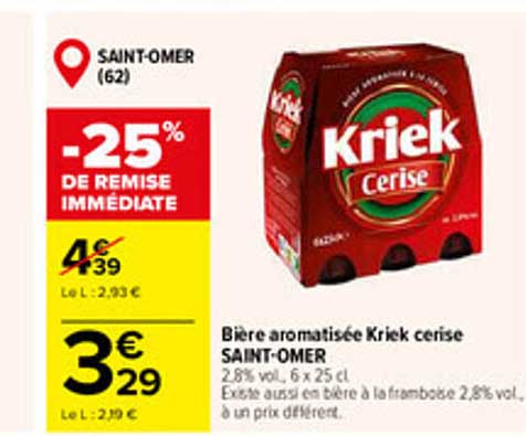 -25% DE REMISE IMMÉDIATE