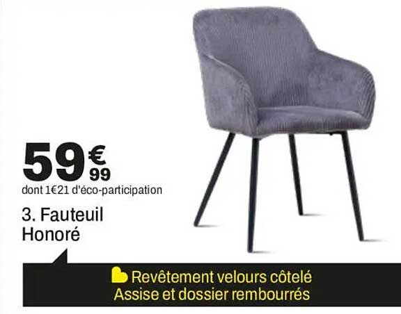 3. Fauteuil Honoré
