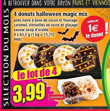4 donuts halloween magic mix