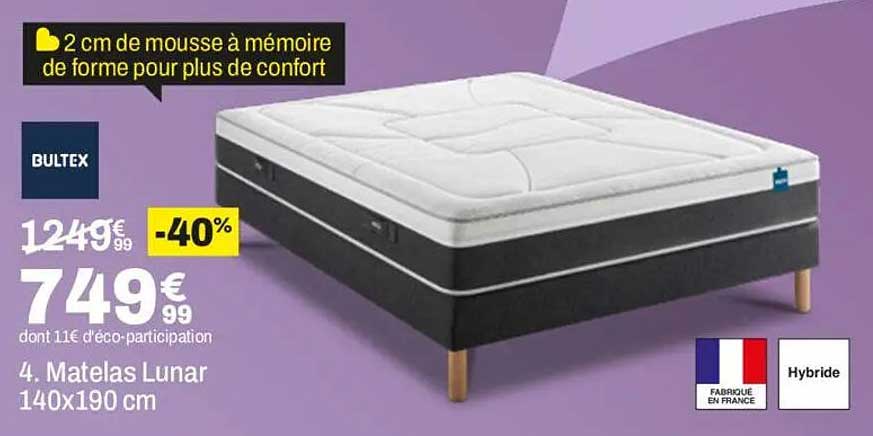 4. Matelas Lunar 140x190 cm