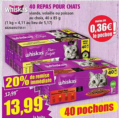 40 REPAS POUR CHATS