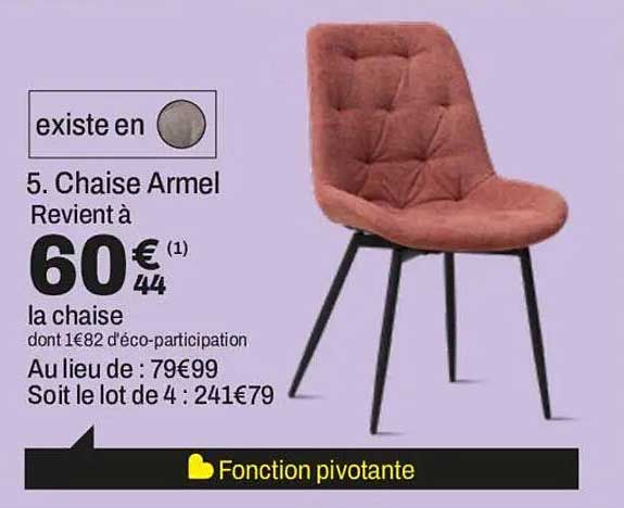 5. Chaise Armel Revient à