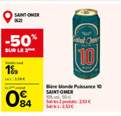 -50% SUR LE 2EME
