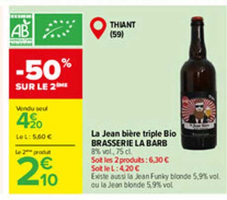 -50% SUR LE 2ème