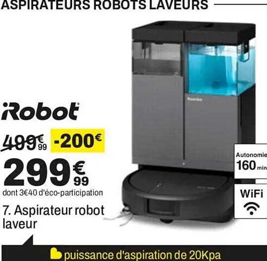 7. Aspirateur robot laveur