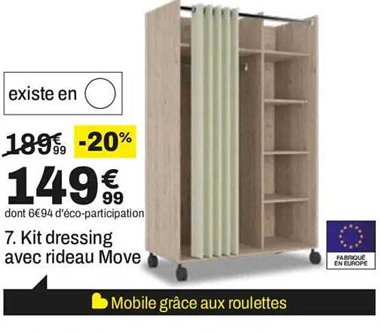 7. Kit dressing avec rideau Move