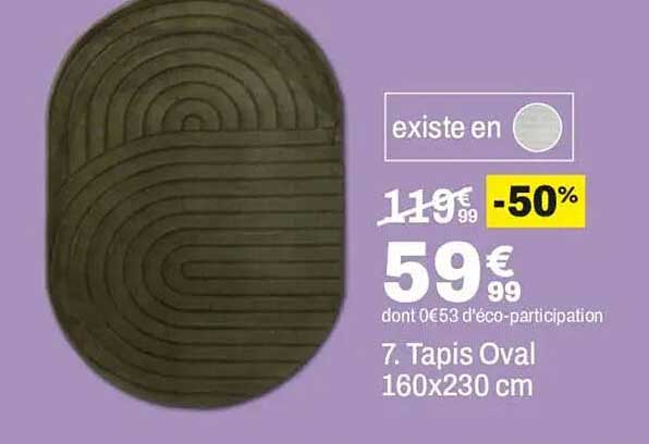 7. Tapis Oval 160x230 cm