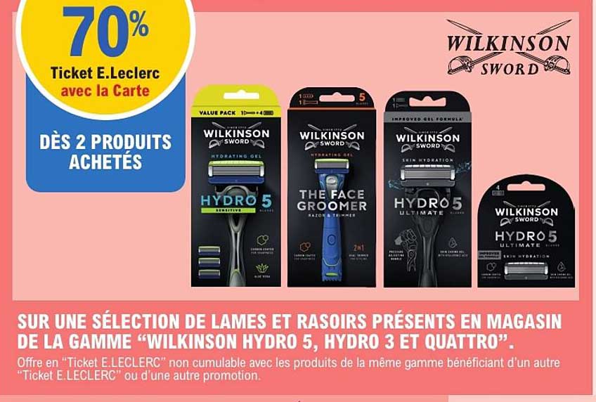 70% Ticket E.Leclerc avec la Carte DÈS 2 PRODUITS ACHETÉS