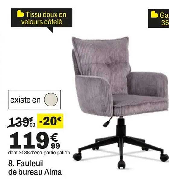 8. Fauteuil de bureau Alma