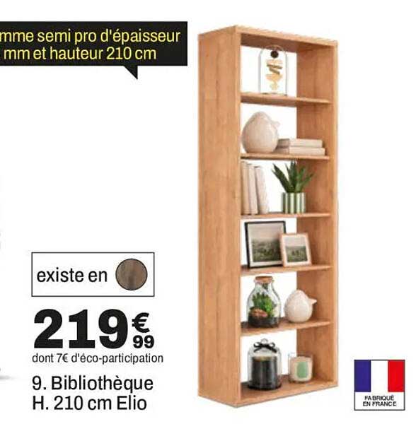 9. Bibliothèque H. 210 cm Elio