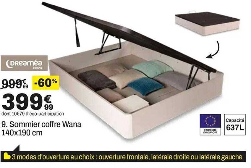 9. Sommier coffre Wana 140x190 cm