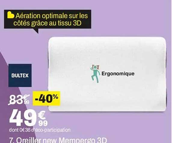 Aération optimale sur les côtés grâce au tissu 3D