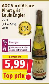 AOC Vin d'Alsace Pinot gris** Louis Engler