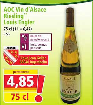 AOC Vin d'Alsace Riesling - Louis Engler