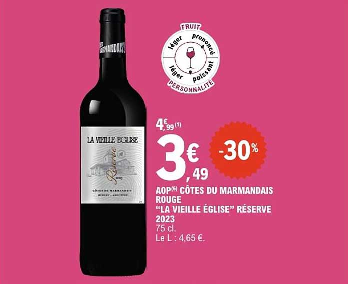 AOP Côtes du Marmandais rouge “La Vieille Église” Réserve 2023