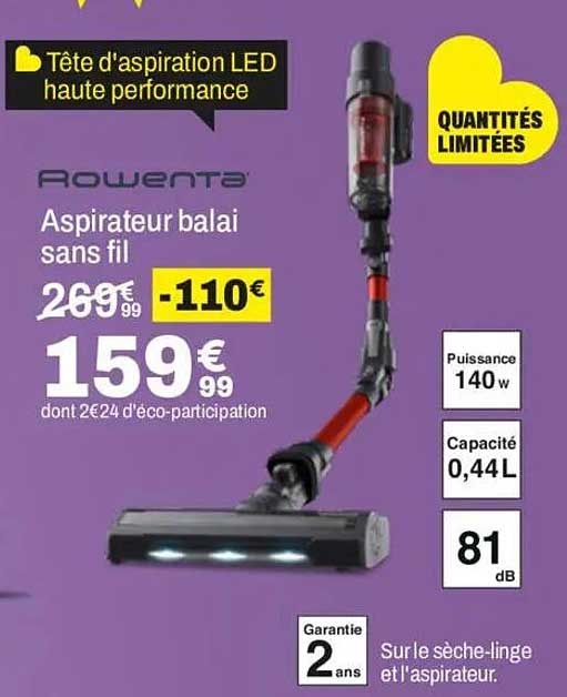 Aspirateur balai sans fil