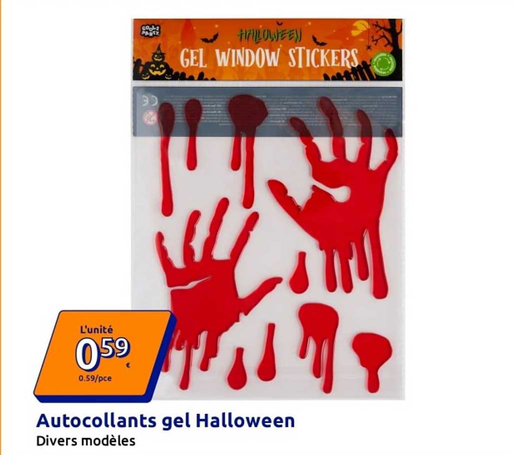 Autocollants gel Halloween