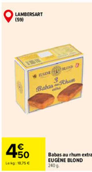 Babas au rhum extra EUGENE BLOND 240 g