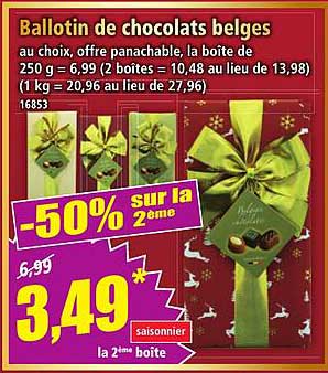 Ballotin de chocolats belges