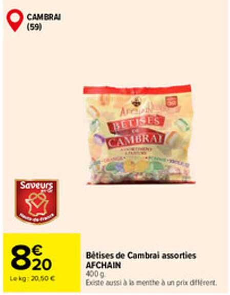 Bêtises de Cambrai assorties AFCHAIN