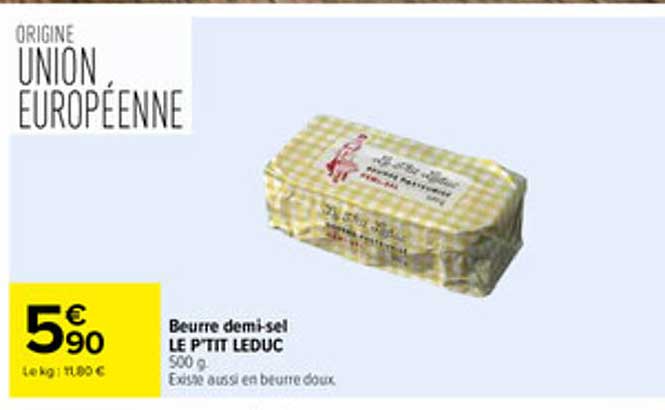 Beurre demi-sel LE P'TIT LEDUC