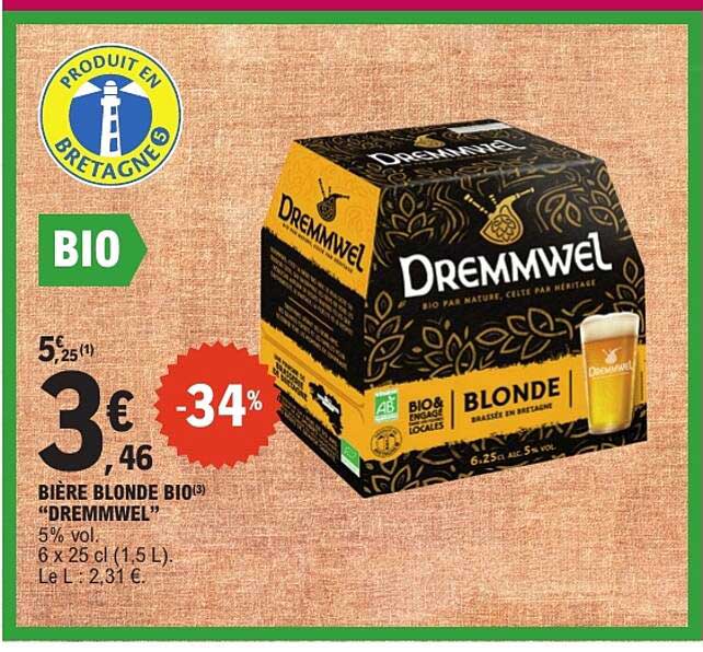 BIÈRE BLONDE BIO «DREMMWEL»