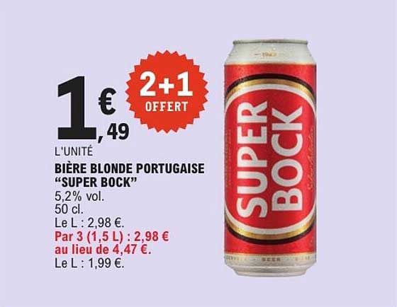 BIÈRE BLONDE PORTUGAISE “SUPER BOCK”