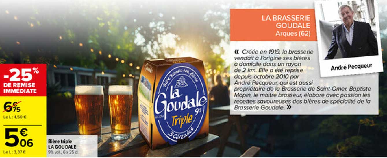 Bière triple LA GOUDALE 9% vol. 6 x 25 cl