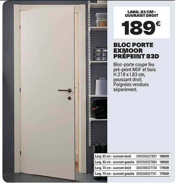 BLOC PORTE EXMOOR PRÉPEINT 83D