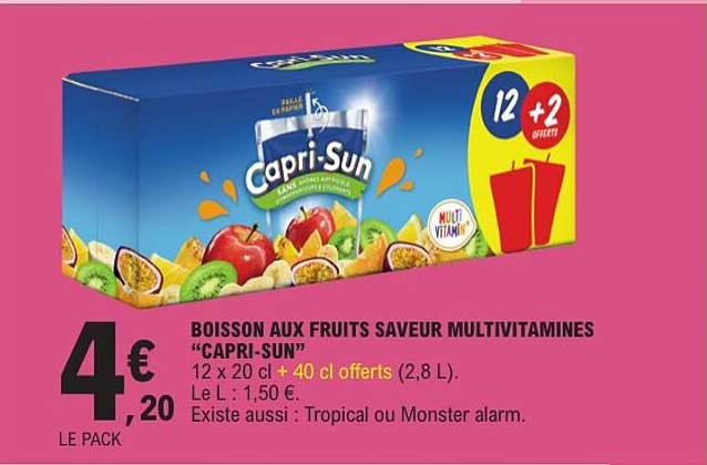 BOISSON AUX FRUITS SAVEUR MULTIVITAMINES “CAPRI-SUN”