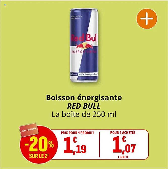 Boisson énergisante RED BULL La boîte de 250 ml