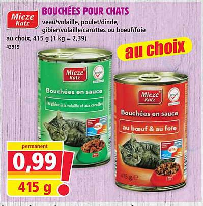 BOUCHÉES POUR CHATS