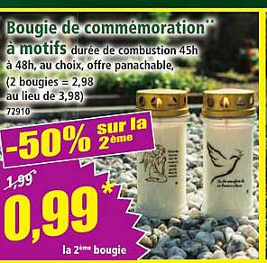 Bougie de commémoration à motifs