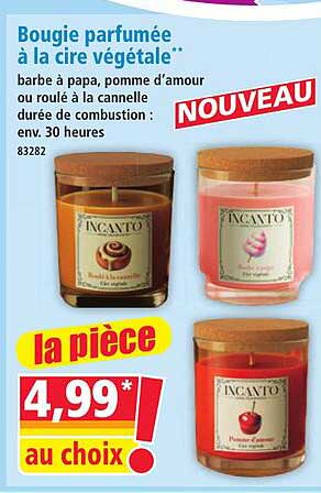 Bougie parfumée à la cire végétale*