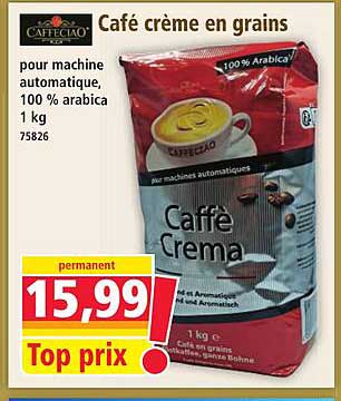 Café crème en grains