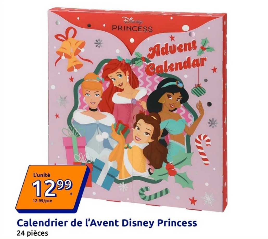 Calendrier de l’Avent Disney Princess 24 pièces