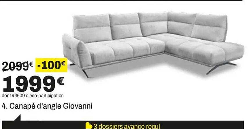 Canapé d'angle Giovanni
