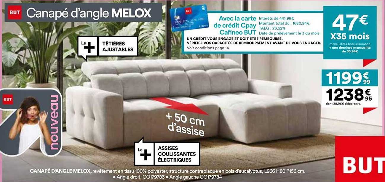 Canapé d'angle MELOX