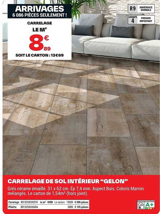 CARRELAGE DE SOL INTÉRIEUR “GELON”