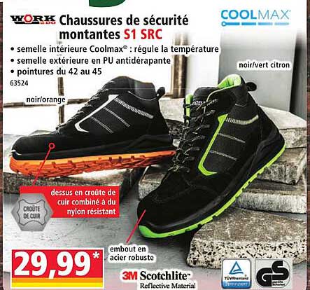 Chaussures de sécurité montantes S1 SRC