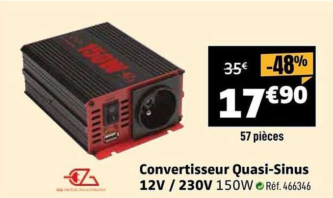 Convertisseur Quasi-Sinus 12V / 230V 150W