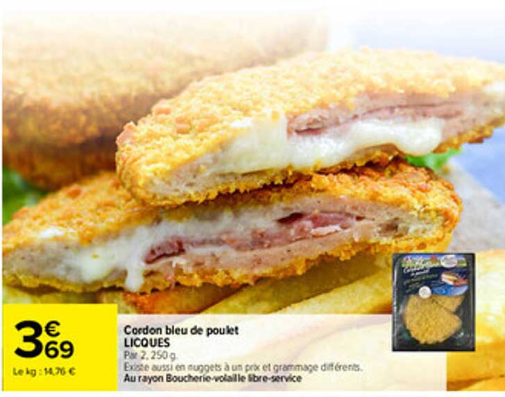 Cordon bleu de poulet LICOES