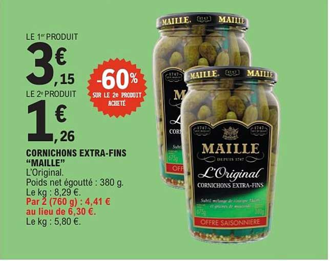 CORNICHONS EXTRA-FINS “MAILLE”