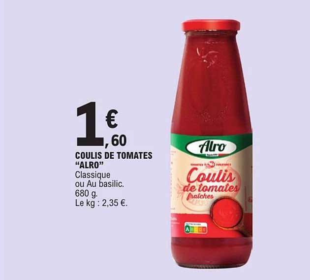 COULIS DE TOMATES "ALRO"