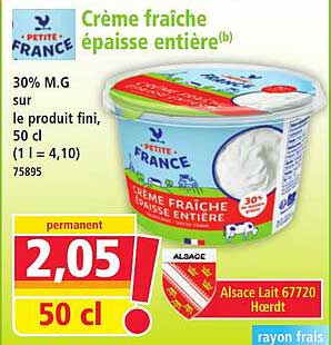 Crème fraîche épaisse entière(b)